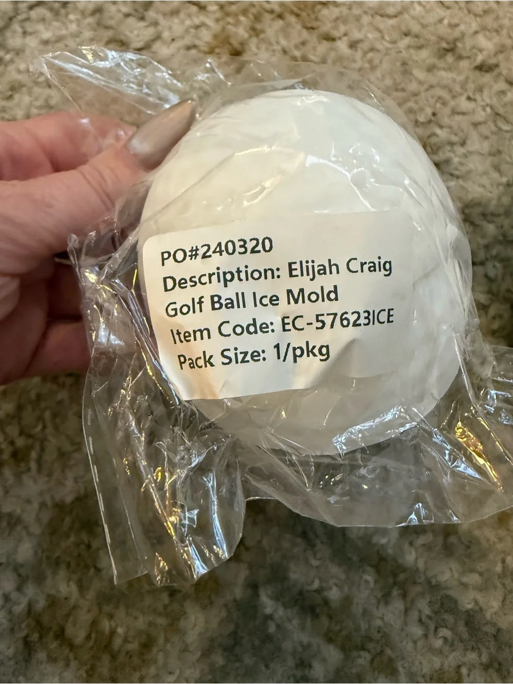 NEW Set of 2 Elijah Craig Golf Ball Ice Cube Molds Whiskey Bourbon Bar Gift